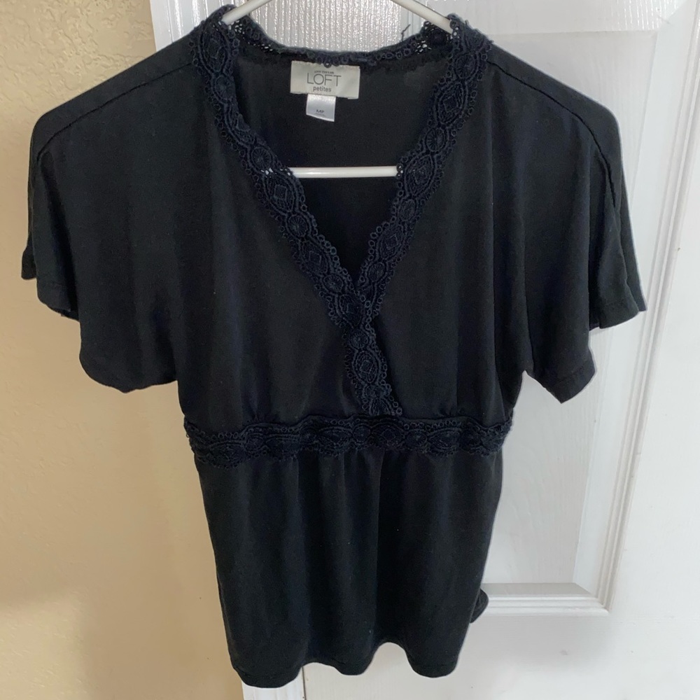 - Ann Taylor Loft Petites black shirt
